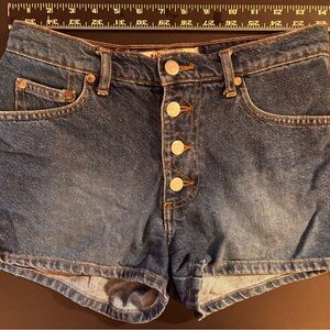 Vintage y2k button up denim shorts
